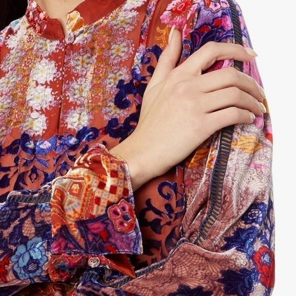 Johnny Was Syriah Burnout Enta Blouse NWT - Picture 8 of 11